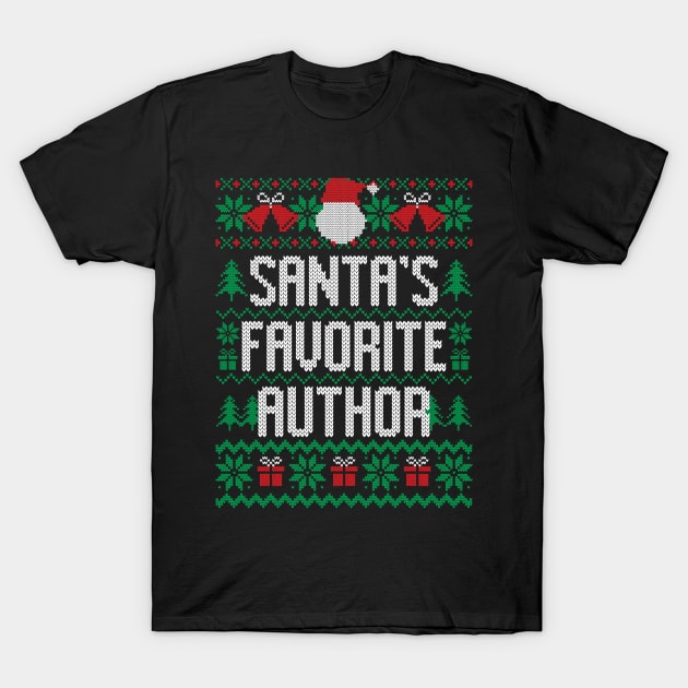 Santa's Favorite Author T-Shirt by Saulene